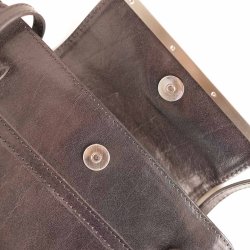 ADAX small bag black leather m slv hardwear 25x13 (7)