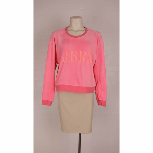 Soulmate pink velour bluse polymix NSN str. S (7)