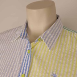 US Polo flot bk/blge skjorte multi striber 40 (7)