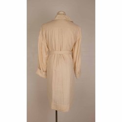 Skjorte7kjole jakke sandfarvet cotton m blte OZ (7)