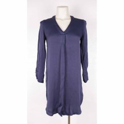Sams  Sams navy tunika kjole m v-hals visc XS (8)