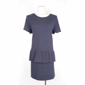 Ganni kort kjole krafig m flse og zip i ryg XL (8)