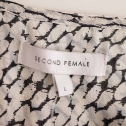 Second Female let kjole m for creme/blk str. L (8)