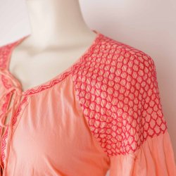 Odd Molly tunika kjole koral ko bomuld str. L (8)