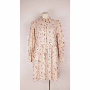 YAS skjorte kjole m visse beige 100% bomuld L (8)