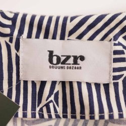 BZR bluse bomuld poplin navy G 54 cm str 36 (8)