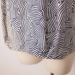 BZR bluse bomuld poplin navy G 54 cm str 36 (8)