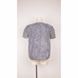 BZR bluse bomuld poplin navy G 54 cm str 36 (8)