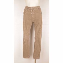 Please beige fljls bukser cotton str. M (8)