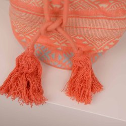 AMUST taske boho koral/gr/creme fin stand  (8)