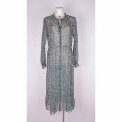 Neo Noir midi kjole m flse transperant poly str L (8)