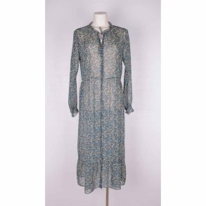 Neo Noir midi kjole m flse transperant poly str L (8)