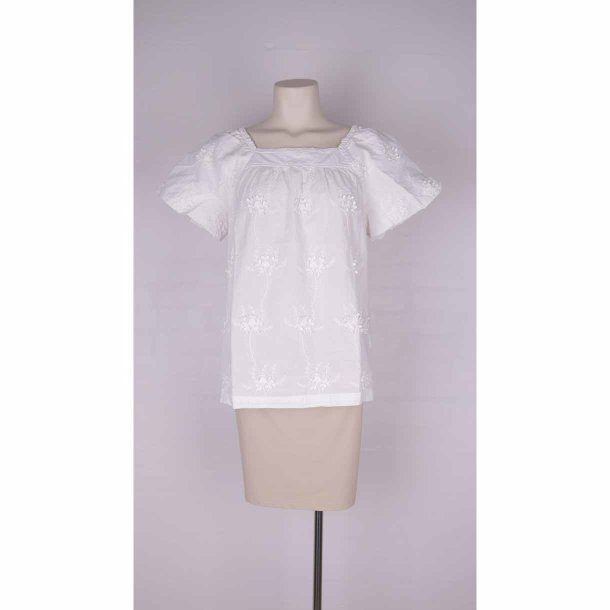 Culture hvid cotton bluse G2x51cm str. M (8)