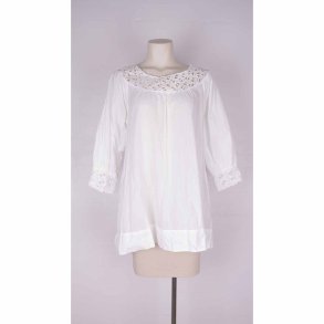 DAY land hvid bluse m blonder bomuld str. 38 (8)