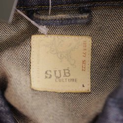 SUB kort denim jakke dark blue cotton G48 L (8)