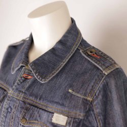 SUB kort denim jakke dark blue cotton G48 L (8)