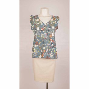 S�d sommer top u/�rme petrol viscose �G48 L  (8)