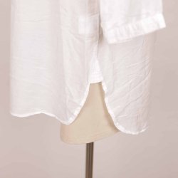 Culture lang tynd hvid skj bluse viscose NSN str M (8)