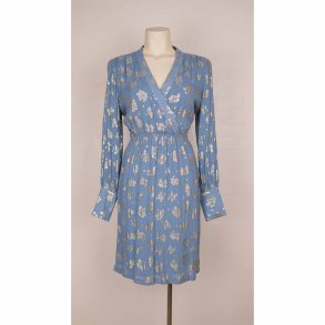 six ames kort fest kjole bl m lurex viscose 40 (8)