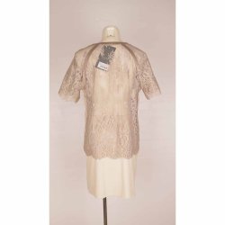 Gustav let blonde bluse transperant kort rme M (8)