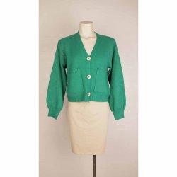 CC Fashion kort grn strik cardigan str. S/M (8)