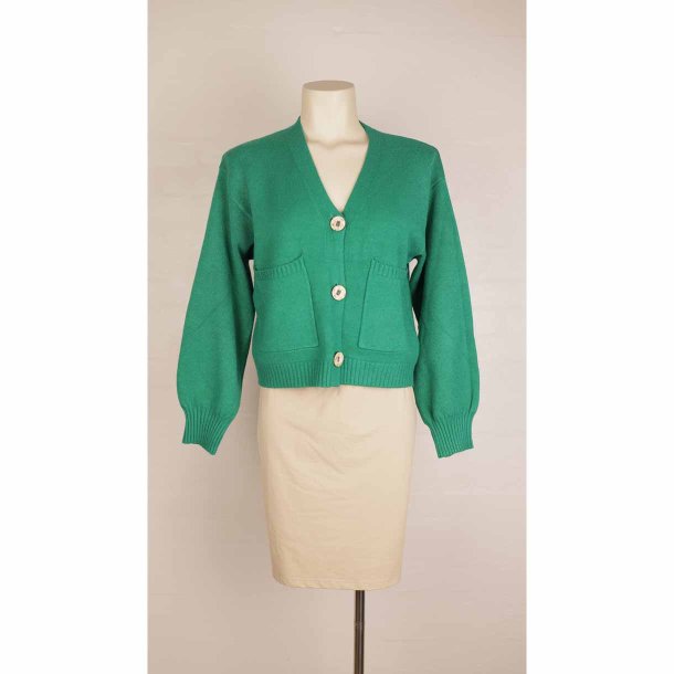 CC Fashion kort grn strik cardigan str. S/M (8)
