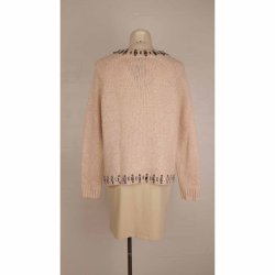 Sand kort strik bluse rosa mele m sten mm str. M (8)