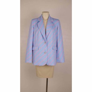 CRÂS blazer jakke lysebl/pink polymix str. 36 (N82)