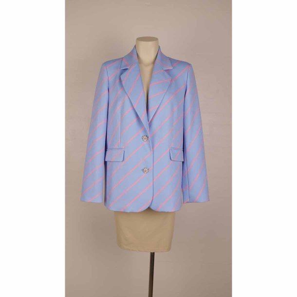CR&Acirc;S blazer jakke lysebl/pink polymix str. 36 (N82)