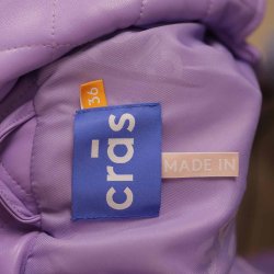 CR&Acirc;S kort jakke lilla quilt m blte vegan str. 36 (N82)