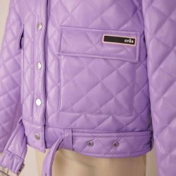 CR&Acirc;S kort jakke lilla quilt m blte vegan str. 36 (N82)