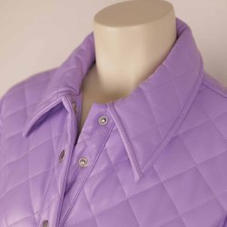 CR&Acirc;S kort jakke lilla quilt m blte vegan str. 36 (N82)