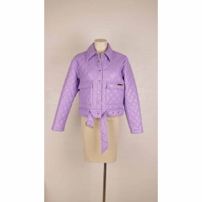 CRÂS kort jakke lilla quilt m blte vegan str. 36 (N82)