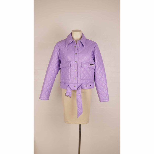 CR&Acirc;S kort jakke lilla quilt m blte vegan str. 36 (N82)