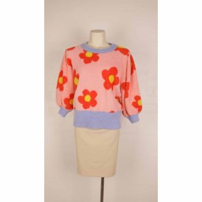 Hunkn kort plys trje lyserd/bl/rd nylon S (N82)