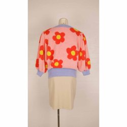 Hunkn kort plys trje lyserd/bl/rd nylon S (N82)