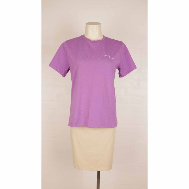 Hosbjerg T-shirt lilla logo ko bomuld str. S (N82)