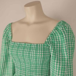 Envii lille kort bluse m smock grn bk/blge S (N82)