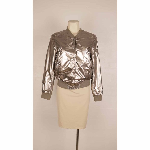 Calvin Klein kort bomber jakke silver green S (N82)