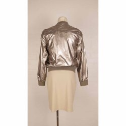 Calvin Klein kort bomber jakke silver green S (N82)