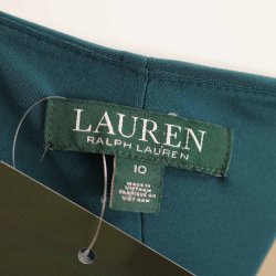 Ralf Lauren smuk kort jersey kjole m guldknapper S (N83)