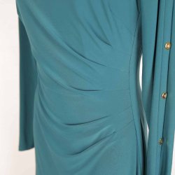 Ralf Lauren smuk kort jersey kjole m guldknapper S (N83)