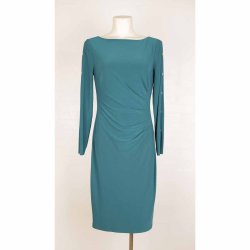 Ralf Lauren smuk kort jersey kjole m guldknapper S (N83)