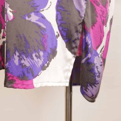 Malou Sander kort kjole m print silke str. 36 (N83)