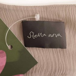 Stella Nova smuk gr ciffon bluse ls rme M (N84)