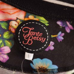 Tante Betsy kjole m colourfull print fin stand L (N85)