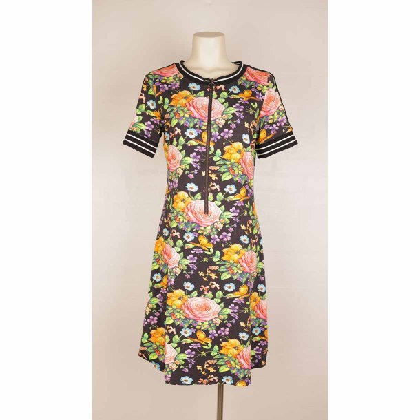 Tante Betsy kjole m colourfull print fin stand L (N85)