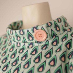 Margot bluse bomulds jersey mint/bl NSN XL (N85)