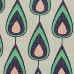 Margot bluse bomulds jersey mint/bl NSN XL (N85)