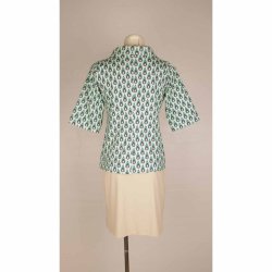 Margot bluse bomulds jersey mint/bl NSN XL (N85)